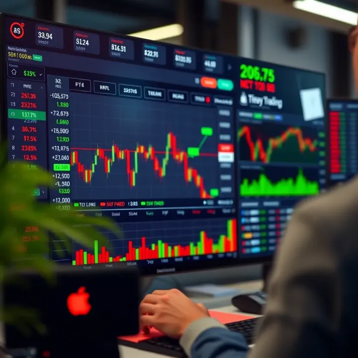 Automated Trading Dashboard with Performance Insights Dashboard showcasing automated trading performance and troubleshooting notifications