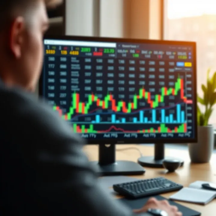 Example of binary chart types used in trading analysis for decision-making