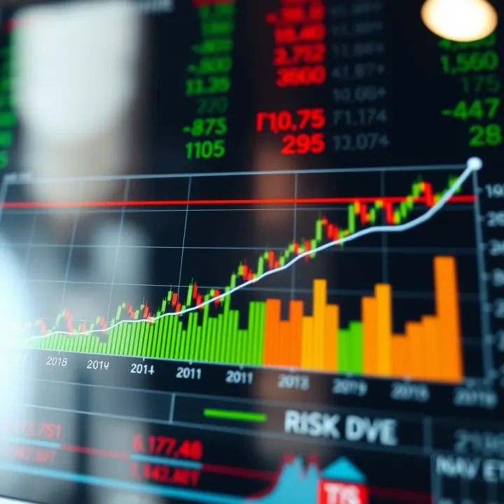Graph showcasing binary options trading strategies with risk and reward assessment