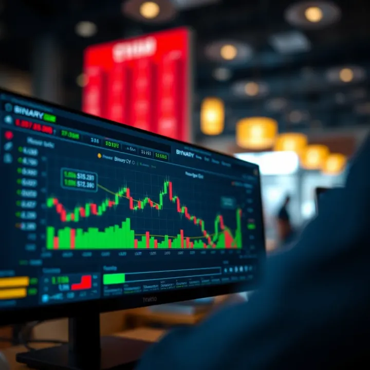 Binary.com trading platform interface showing trade execution and risk management tools