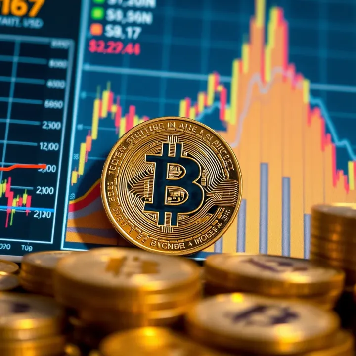 Chart showing expert forecasts and prediction challenges in Bitcoin valuation