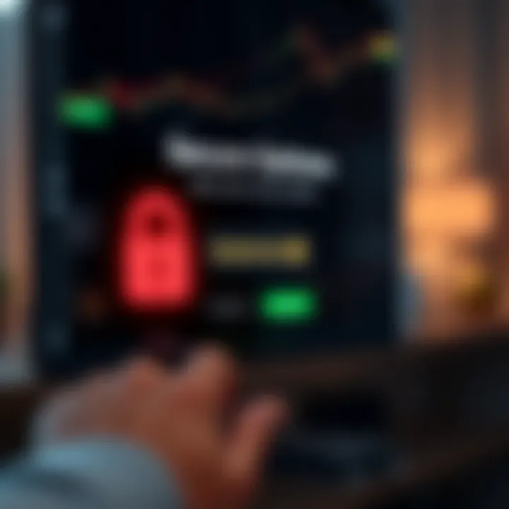 Secure login interface for binary options trading platform highlighting password entry and authentication