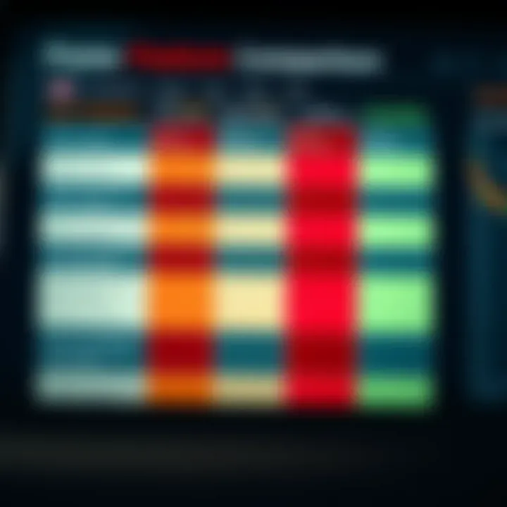 Comparison chart showing features of forex brokers with low minimum deposits in Kenya