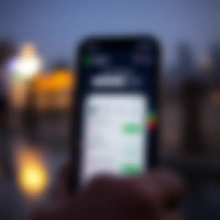 User interface showcasing Deriv app features on a smartphone screen