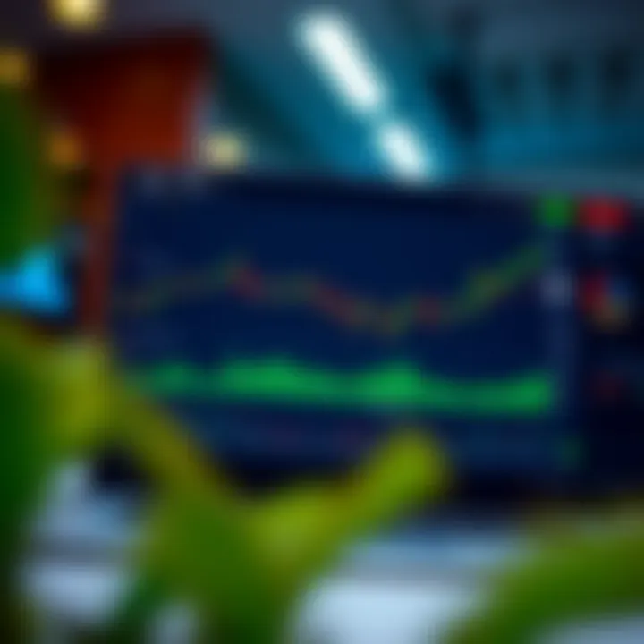 Visual representation of automated trading on the Deriv platform showing a digital interface with trading charts and bot settings