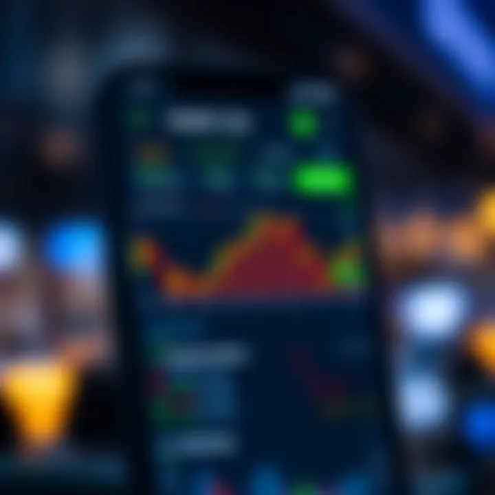 User interface of Deriv Go mobile app displaying trading options and market charts