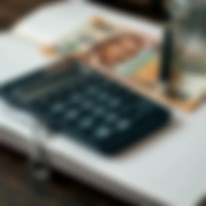 Calculating the Value of US Dollars in Kenyan Shillings Calculator and notebook with pen showing currency conversion calculations alongside Kenyan shilling notes