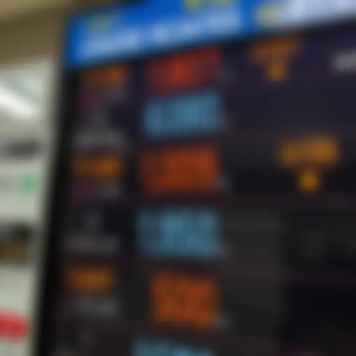 Currency exchange board displaying rates for US dollars to Kenyan shillings