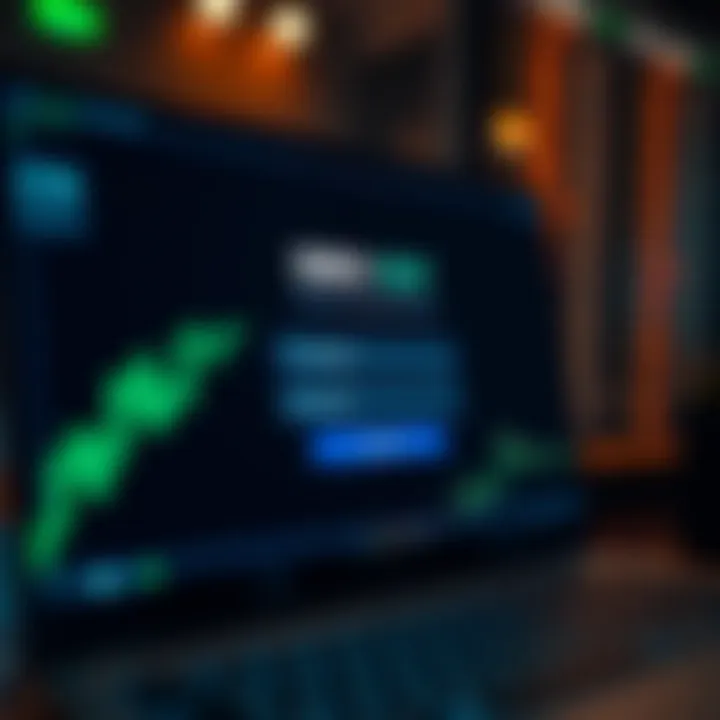 User interface displaying Deriv Bot login screen with input fields for username and password