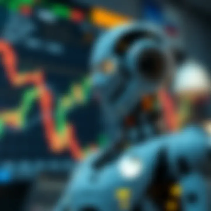 Graph showing automated trading bot adjusting trades based on market trends