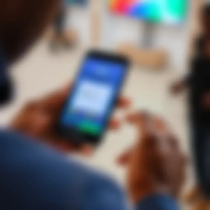 Downloading Deriv App on Android Device in Kenya User downloading the Deriv app on an Android smartphone from a trusted app store