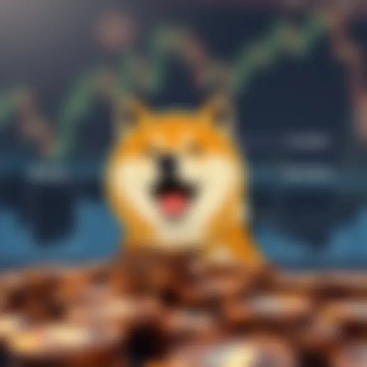 Illustration of factors influencing Shiba Inu coin value including market demand, investor sentiment, and regulatory environment