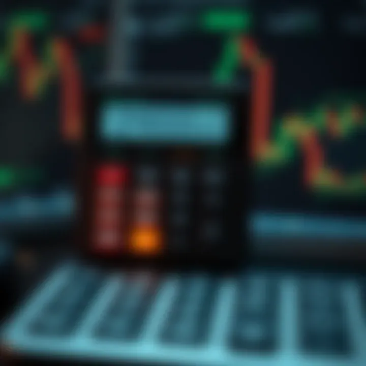 Using a Pip Calculator for Accurate Forex Position Management Illustration of a digital pip calculator tool displaying currency pair calculations