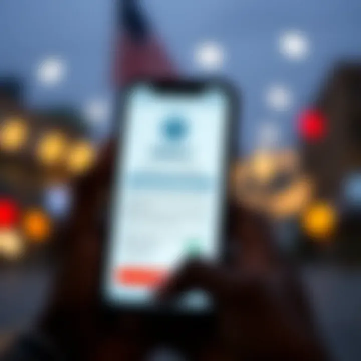 Illustration showing account verification on a mobile device with security icons