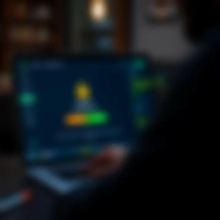 User logging into Deriv platform on a laptop with secure login interface