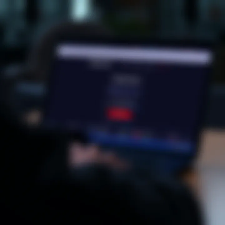 User entering registration details on Binary.com platform on laptop