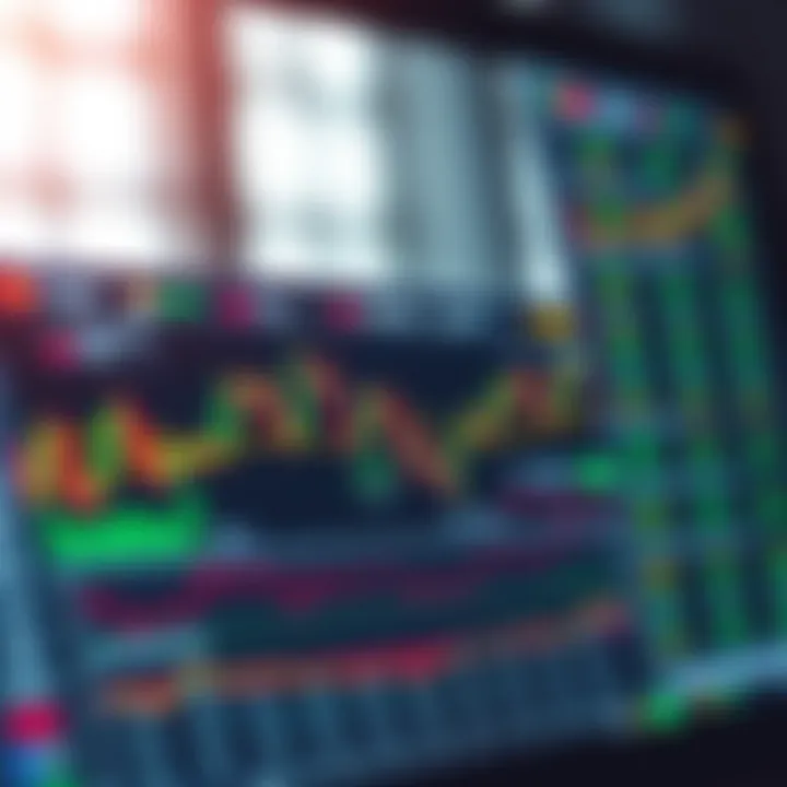 Digital interface displaying various financial trading assets like forex and cryptocurrencies on a trading platform