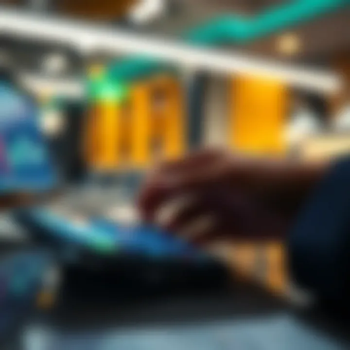 Visual representation of mobile payment integration with financial trading applications