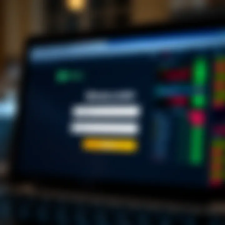 Secure login screen displaying Binary.com interface with focus on username and password fields