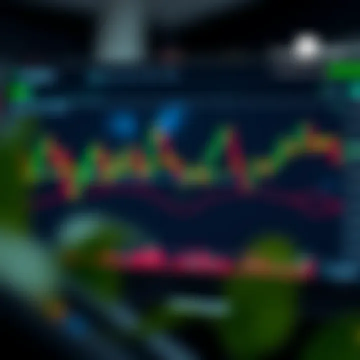 TradingView chart displaying binary options price movements with key indicators