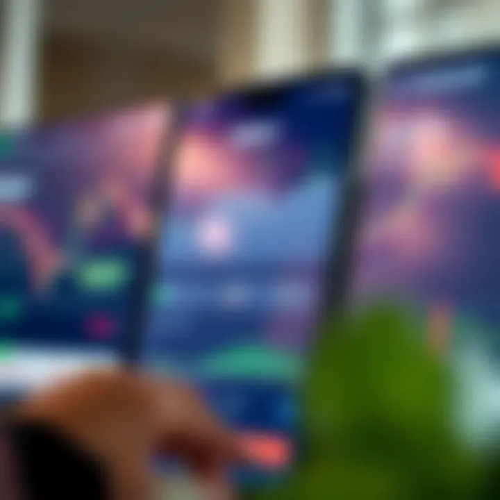 User interface of Deriv trading app showing various trading options and charts