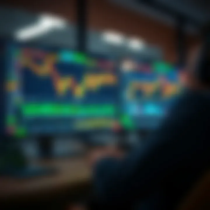 Desktop setup displaying stock market analysis tools and Kenyan trading platform