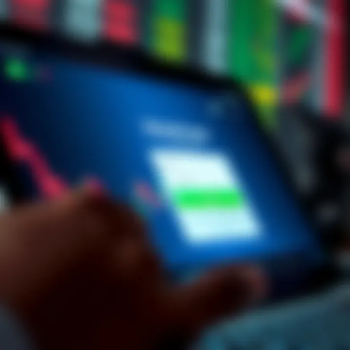 User interface of RoboForex login screen on a digital device showcasing account access options