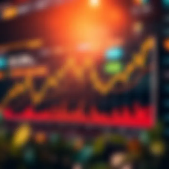 Graph showing the performance trends of major international stock indices
