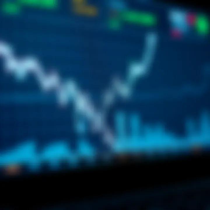 Graph showing upward and downward trends representing binary trading outcomes