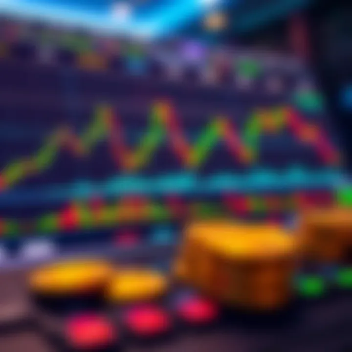 Illustration of a digital trading platform interface displaying binary options graphs with Kenyan currency symbols