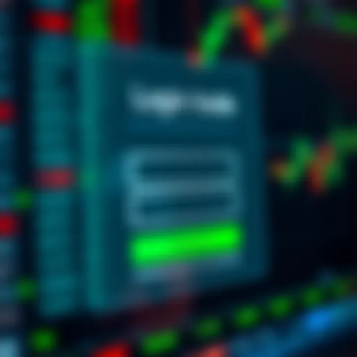 Secure login interface on a binary trading platform showing username and password fields