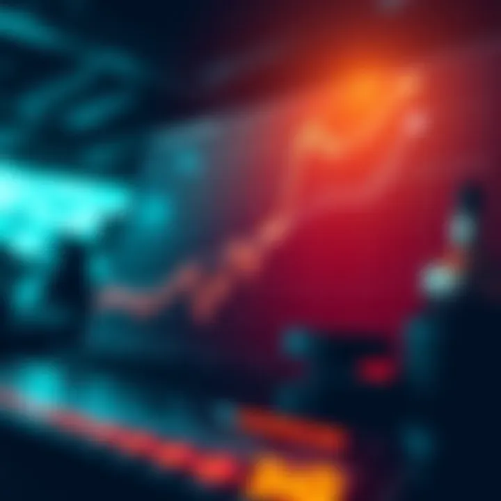 Graph illustrating economic growth trends during boom and subsequent market downturn