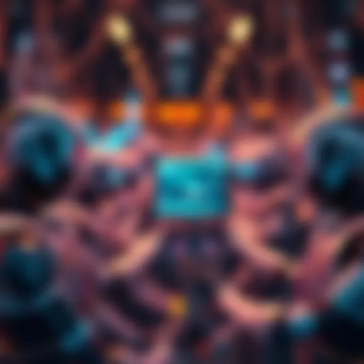 Illustration of various types of automated bots interacting within a digital network environment