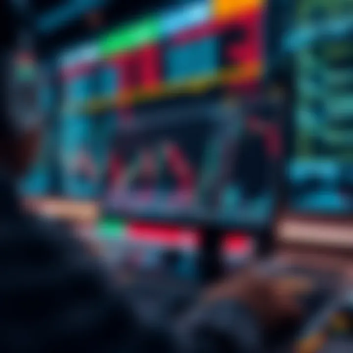 Diagram showing automated software executing trades based on algorithmic rules