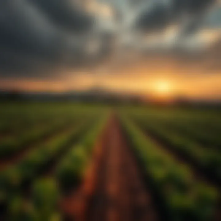 Sustainable agricultural landscape in Kenya illustrating economic and social impact of deri