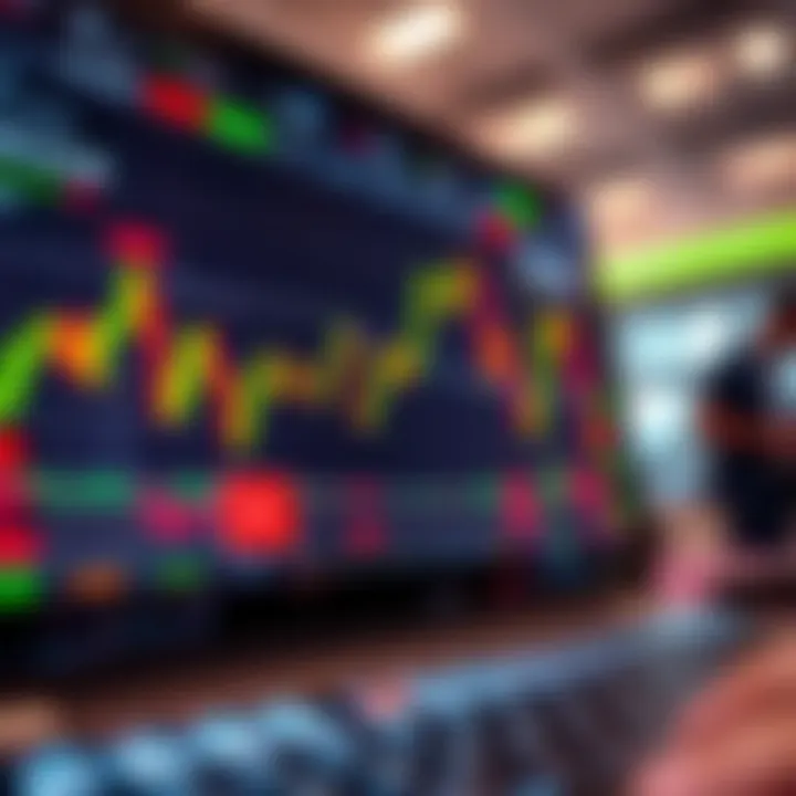 Forex trading chart showing currency exchange fluctuations on a digital platform