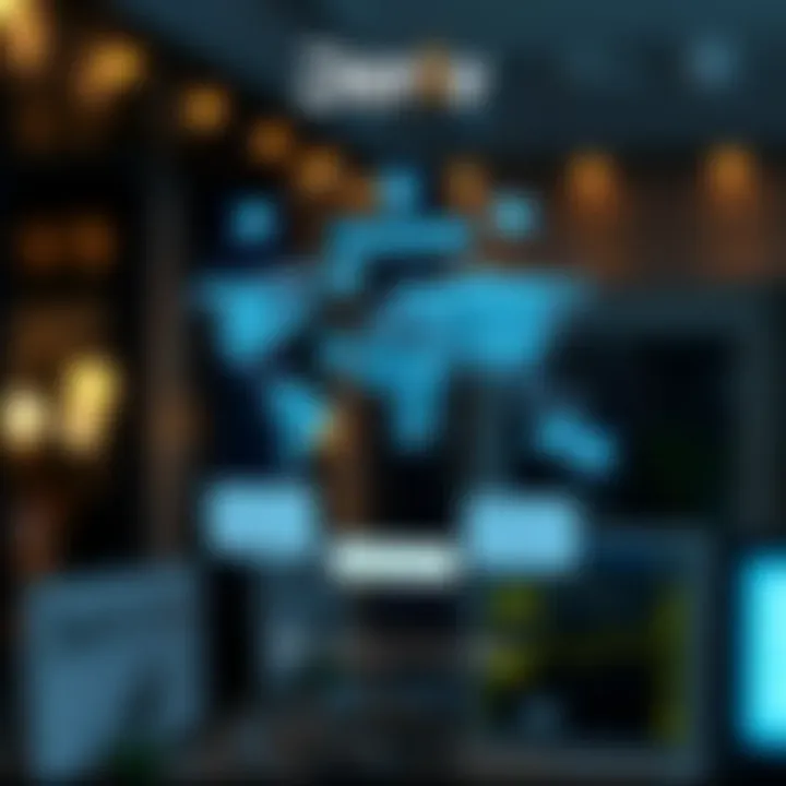 Graphic depicting global market connections highlighting regulatory compliance and customer support services