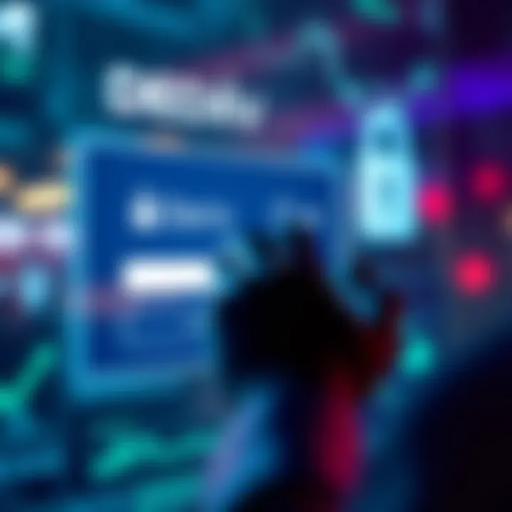 User entering credentials on a secure digital login interface