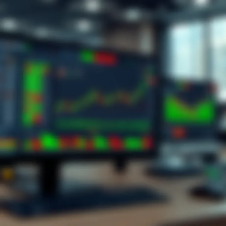 Dashboard of Expert Option trading platform displaying various financial charts and asset options