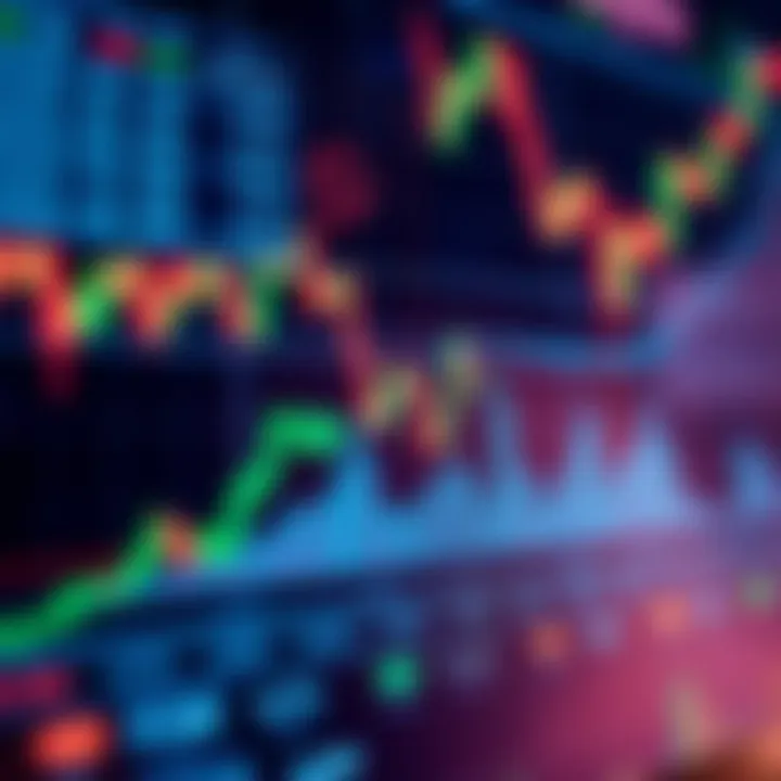 Graph showing financial market trends in Kenya with digital trading elements