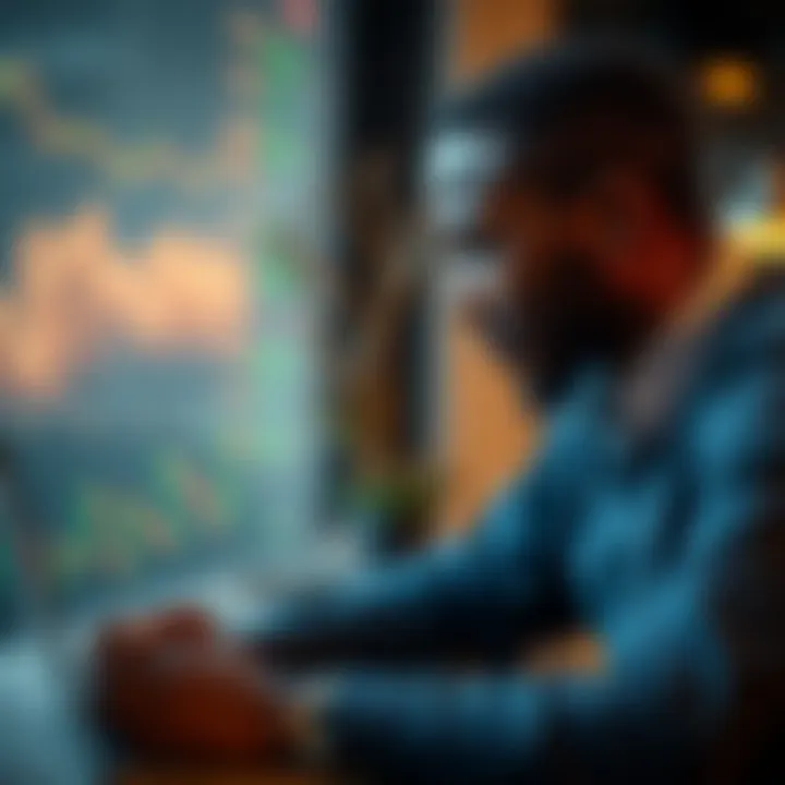 Illustration of a Kenyan investor analyzing stock index data on a laptop