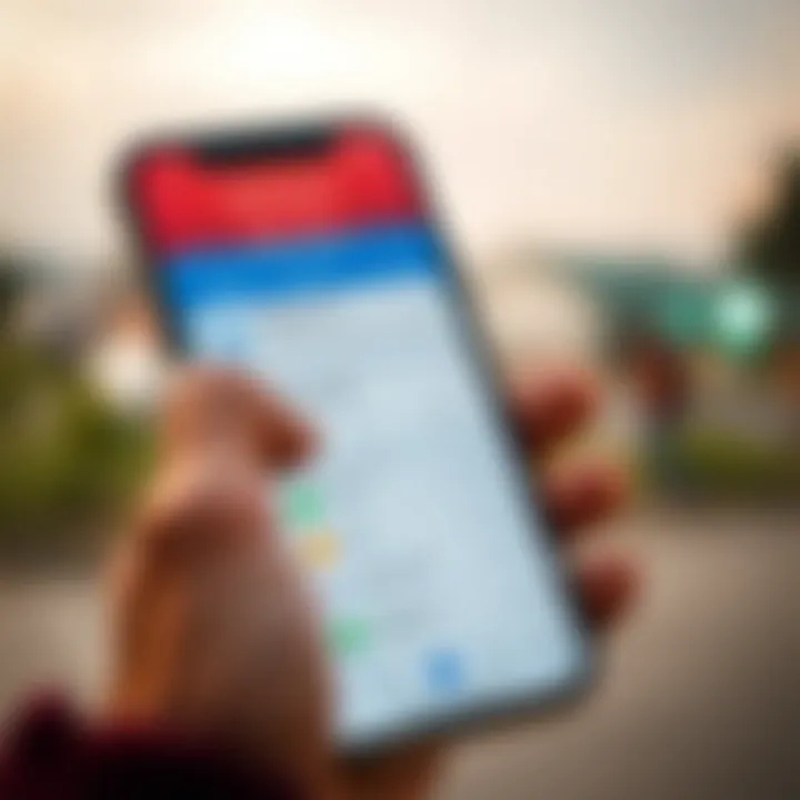 Digital interface showing mobile money transfer options on a smartphone screen