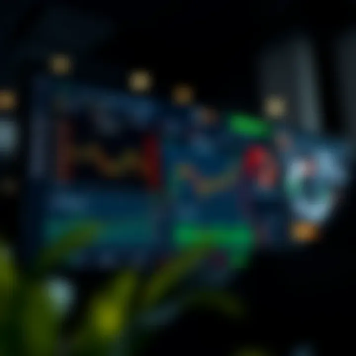 Dashboard interface of Quotex platform showcasing digital options trading tools