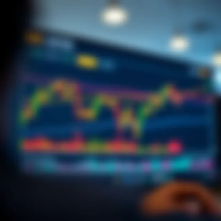Graph showing forex trading trends on digital platform interface