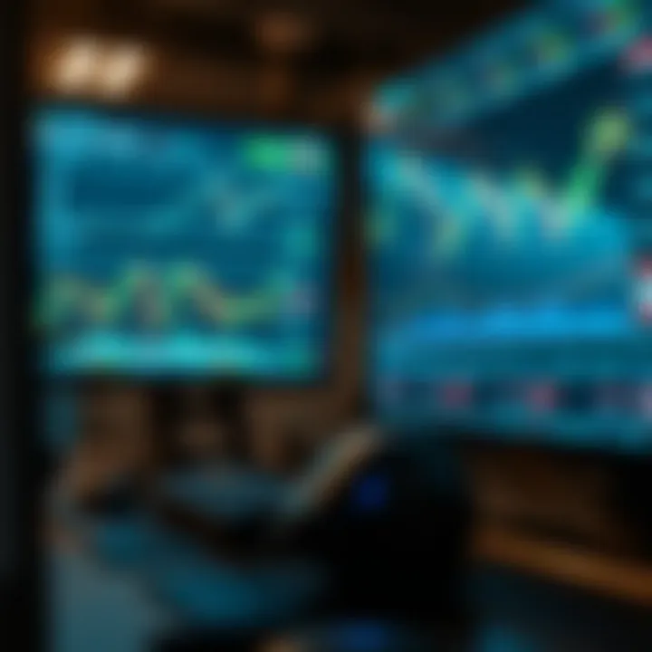 Automated trading software analyzing financial charts and market data