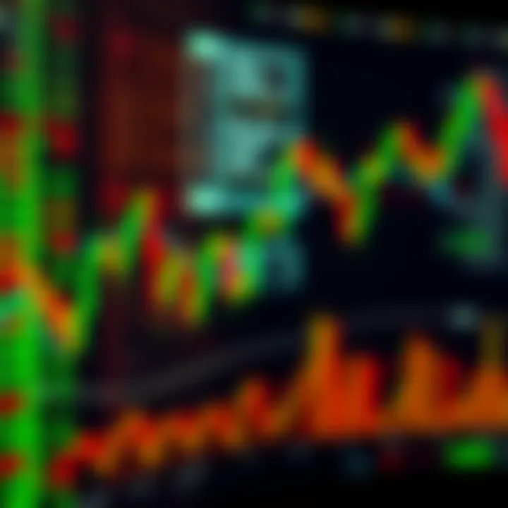 Algorithmic Trading Strategies in Financial Markets Conceptual illustration of algorithmic trading strategies represented by digital network connections and stock charts