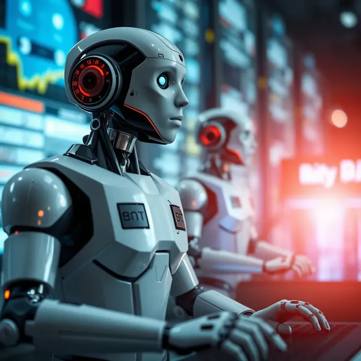 Conceptual representation of legal and ethical considerations surrounding automated bots in technology sectors