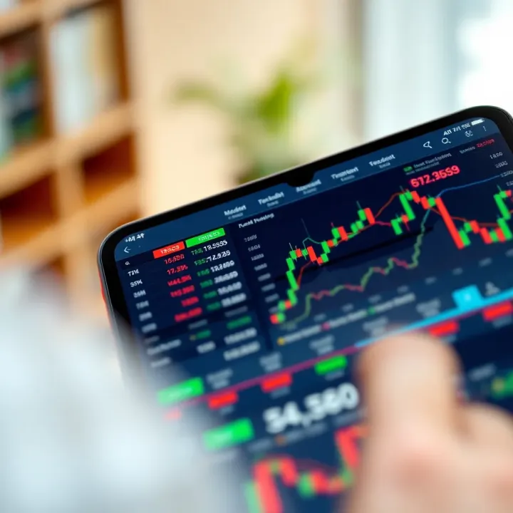 User interface of a popular Kenyan trading app showing stock prices and market charts