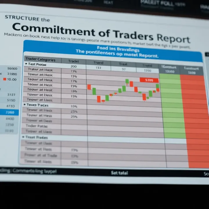 Detailed chart showing trader categories and their respective market positions in the Commitment of Traders report
