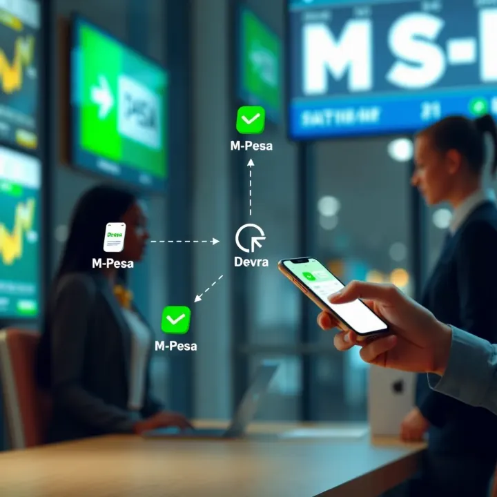 Diagram illustrating M-Pesa mobile payment integration for seamless account funding in Kenya